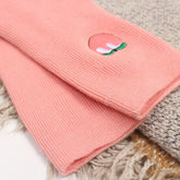 Peach Pink Cotton Socks